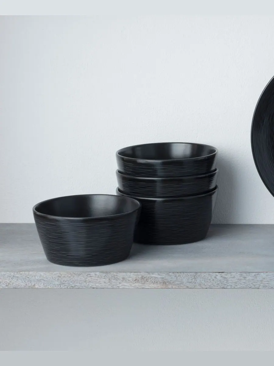 Набор из 4 мисок для хлопьев Swirl Noritake — изображение 8 из 8, серый
