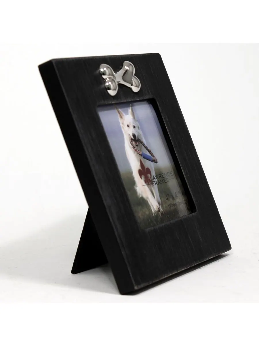 Lawrence Frames Рамка для фотографий собаки, окрашенная в черный цвет, с декоративным элементом в — изображение 2 из 3