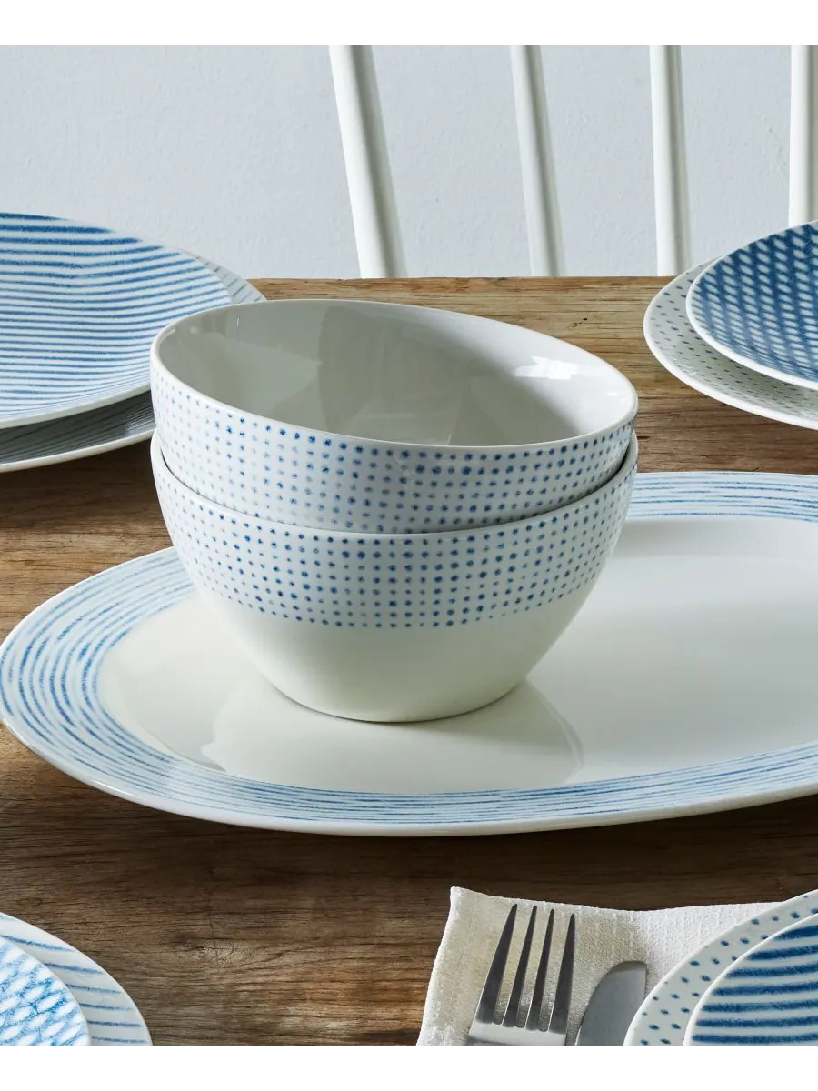 Набор из 4 универсальных мисок Hammock "Dots" Noritake — изображение 3 из 8, синий