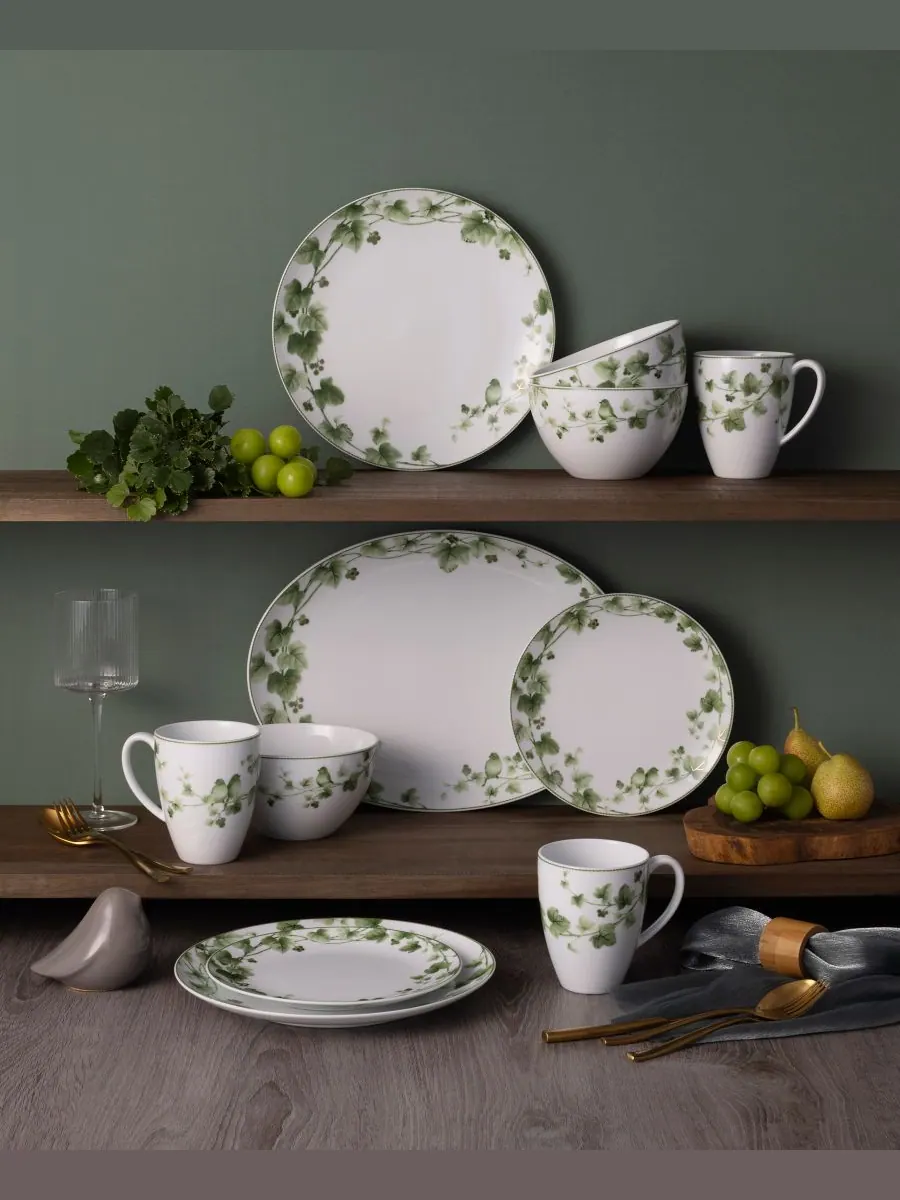 Круглая овощная миска Ivy Whisper, 68 унций Noritake — изображение 5 из 6, зеленый