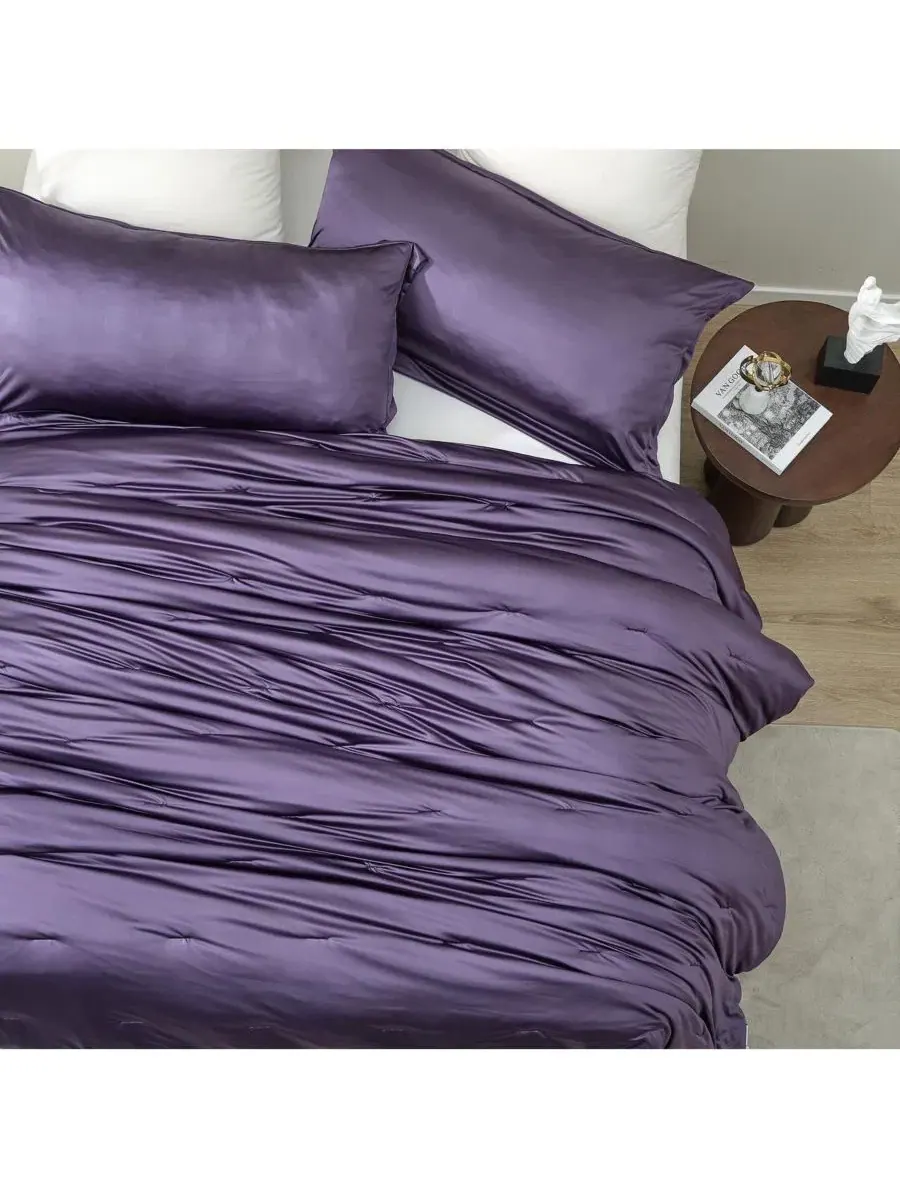 Одеяло-комфортер оверсайз с наволочками Satin Summer Coma Inducer — изображение 3 из 3, фиолетовый