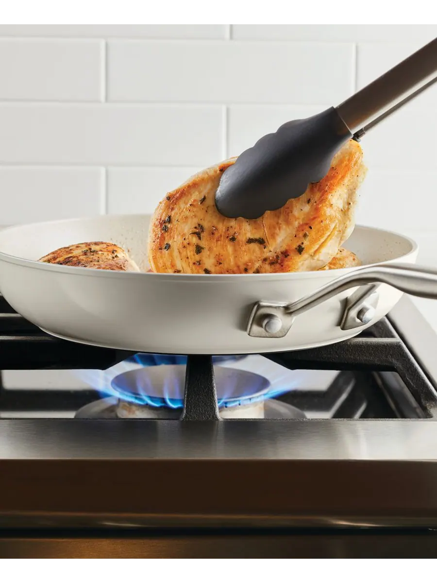 Сковорода KitchenAid Hard-Anodized Ceramic Nonstick, 25 см — изображение 4 из 6, белый