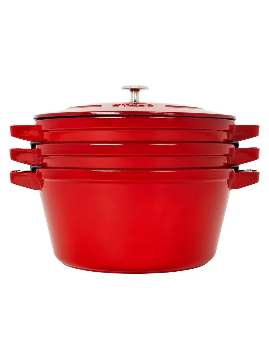 Набор кухонной посуды Staub, 4 предмета — изображение 2 из 6, красный