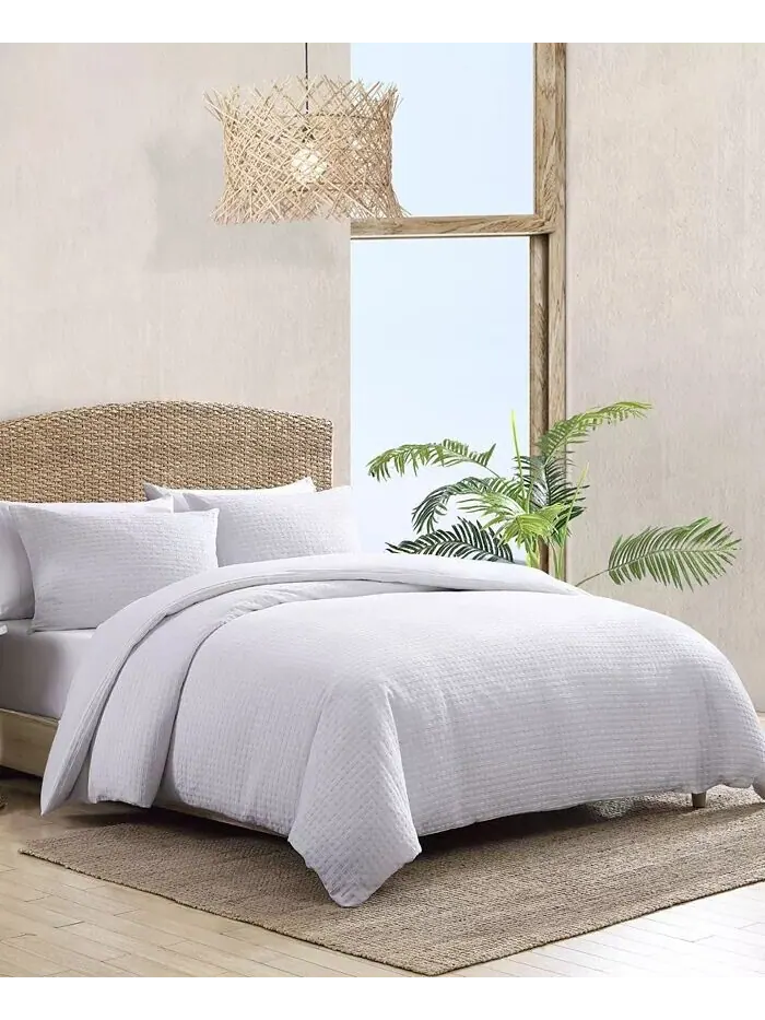 Коллекция однотонных пододеяльников Basketweave Tommy Bahama Home — изображение 2 из 11, белый
