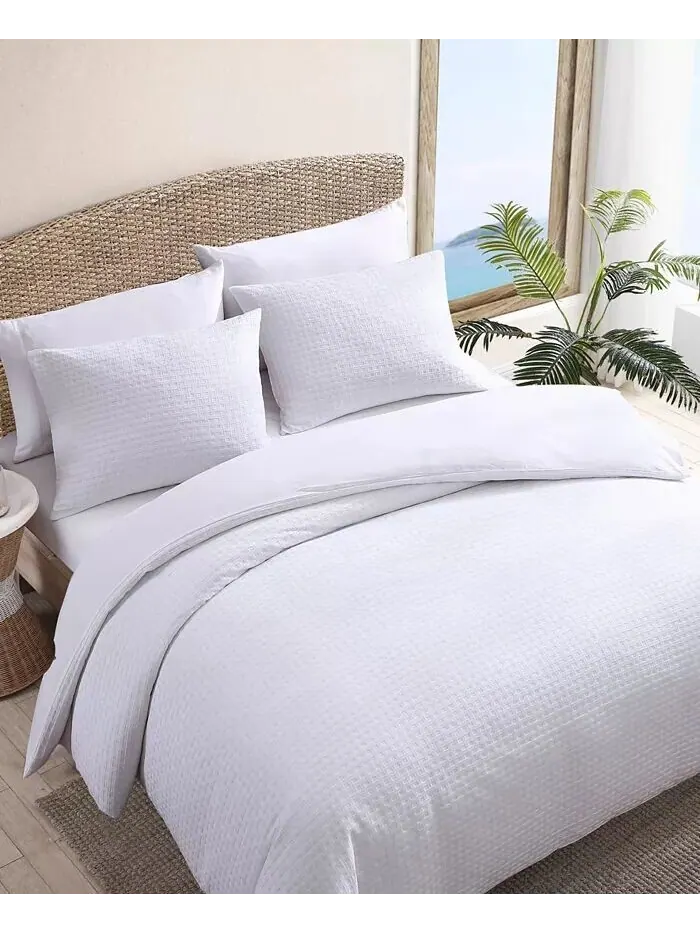 Коллекция однотонных пододеяльников Basketweave Tommy Bahama Home — изображение 3 из 11, белый