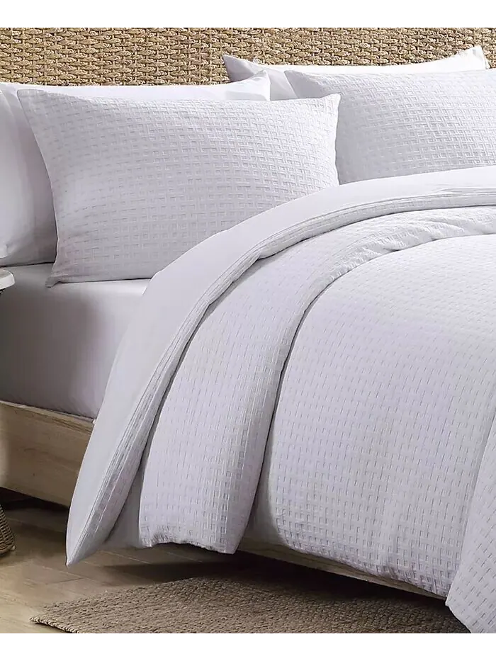 Коллекция однотонных пододеяльников Basketweave Tommy Bahama Home — изображение 4 из 11, белый