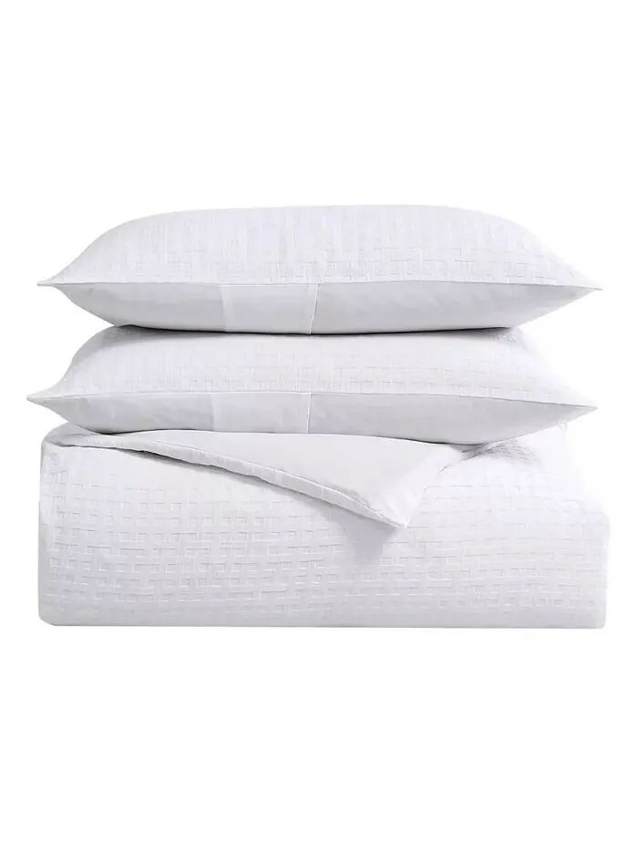 Коллекция однотонных пододеяльников Basketweave Tommy Bahama Home — изображение 6 из 11, белый