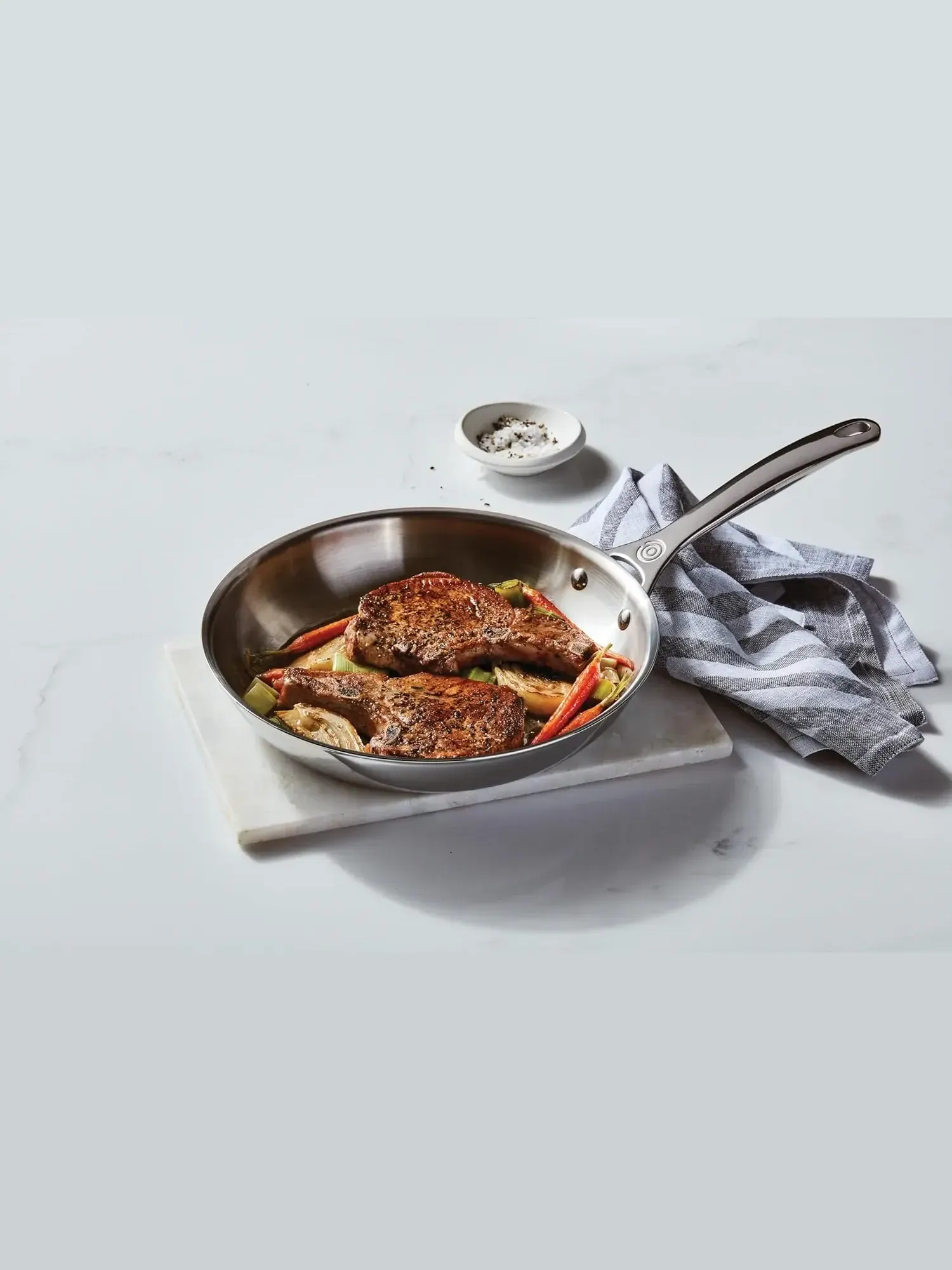 Набор посуды Le Creuset 3-Ply Stainless Steel, 7 предметов — изображение 8 из 8, серебристый