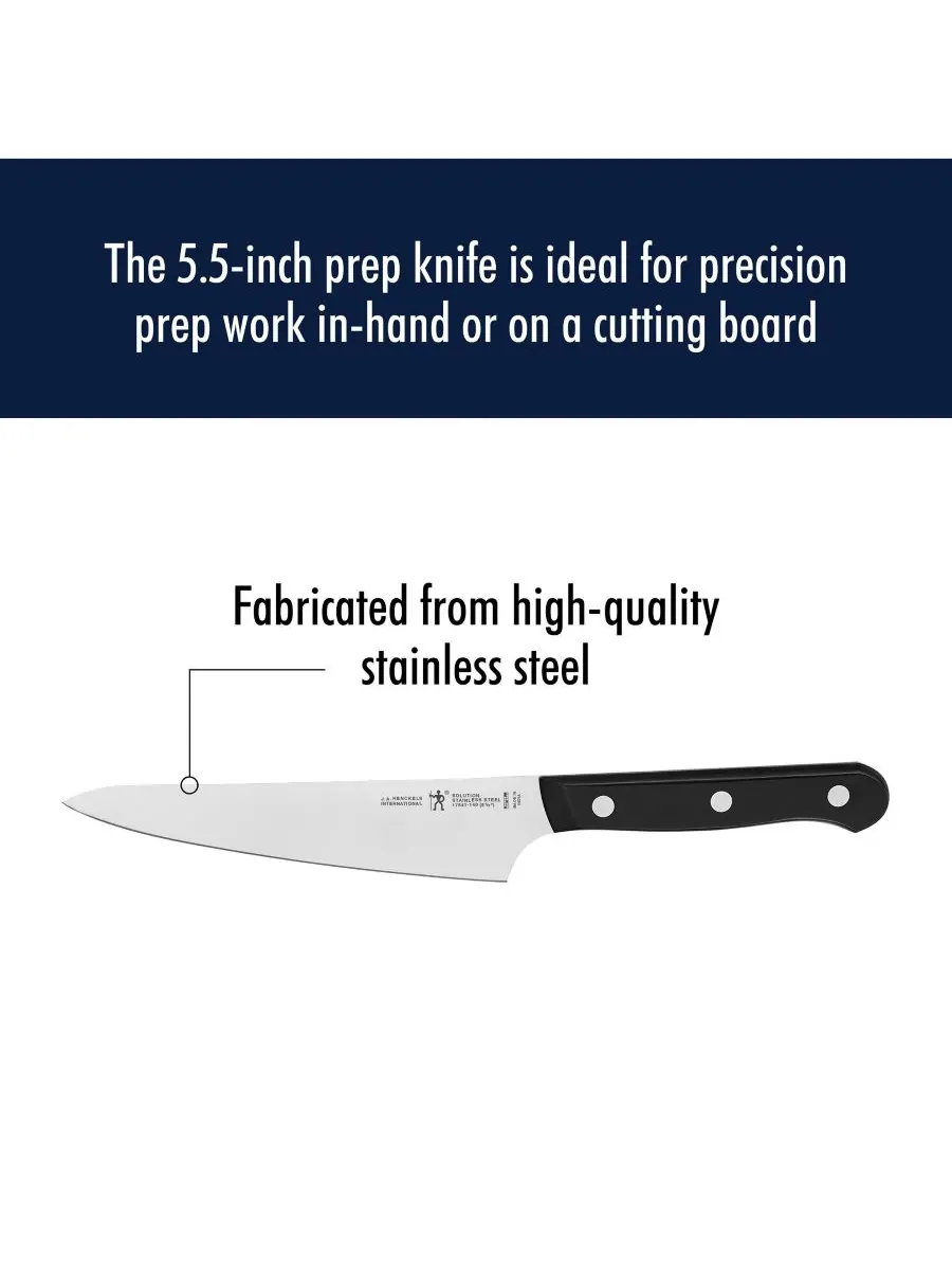 Нож для подготовки продуктов HENCKELS Solution 5,5 дюймов J.A. Henckels — изображение 2 из 5, черный