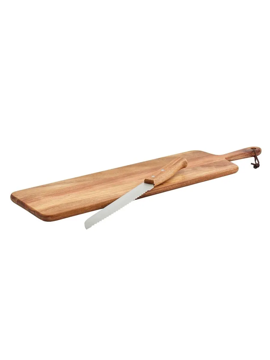 Набор прямоугольных сервировочных досок из акации Tabletops Gallery — коричневый
