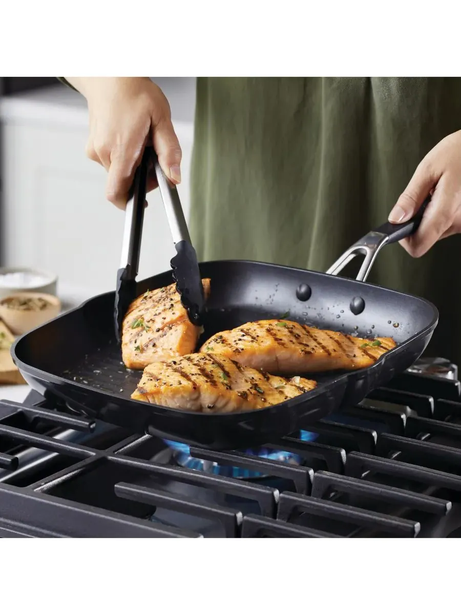 Набор посуды KitchenAid Hard Anodized Non-Stick, 10 предметов — изображение 3 из 10, черный