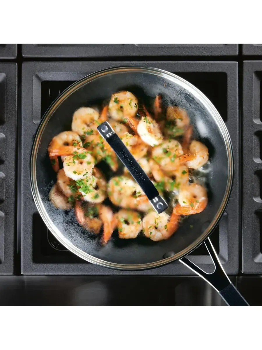 Набор посуды KitchenAid Hard Anodized Non-Stick, 10 предметов — изображение 4 из 10, черный