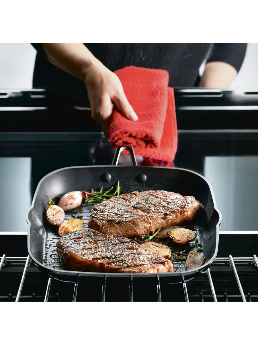 Набор посуды KitchenAid Hard Anodized Non-Stick, 10 предметов — изображение 7 из 10, черный