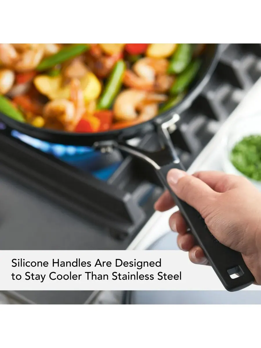 Набор посуды KitchenAid Hard Anodized Non-Stick, 10 предметов — изображение 10 из 10, черный