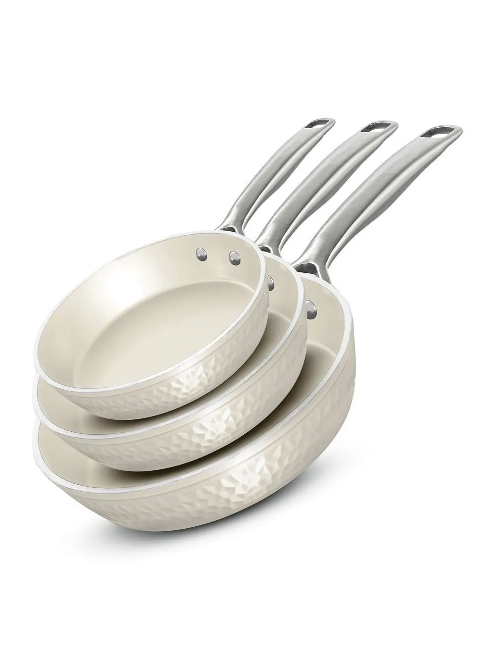 Набор сковородок Gotham Steel Natural Hammered Collection Pro, 3 предмета, 20/25/30 см