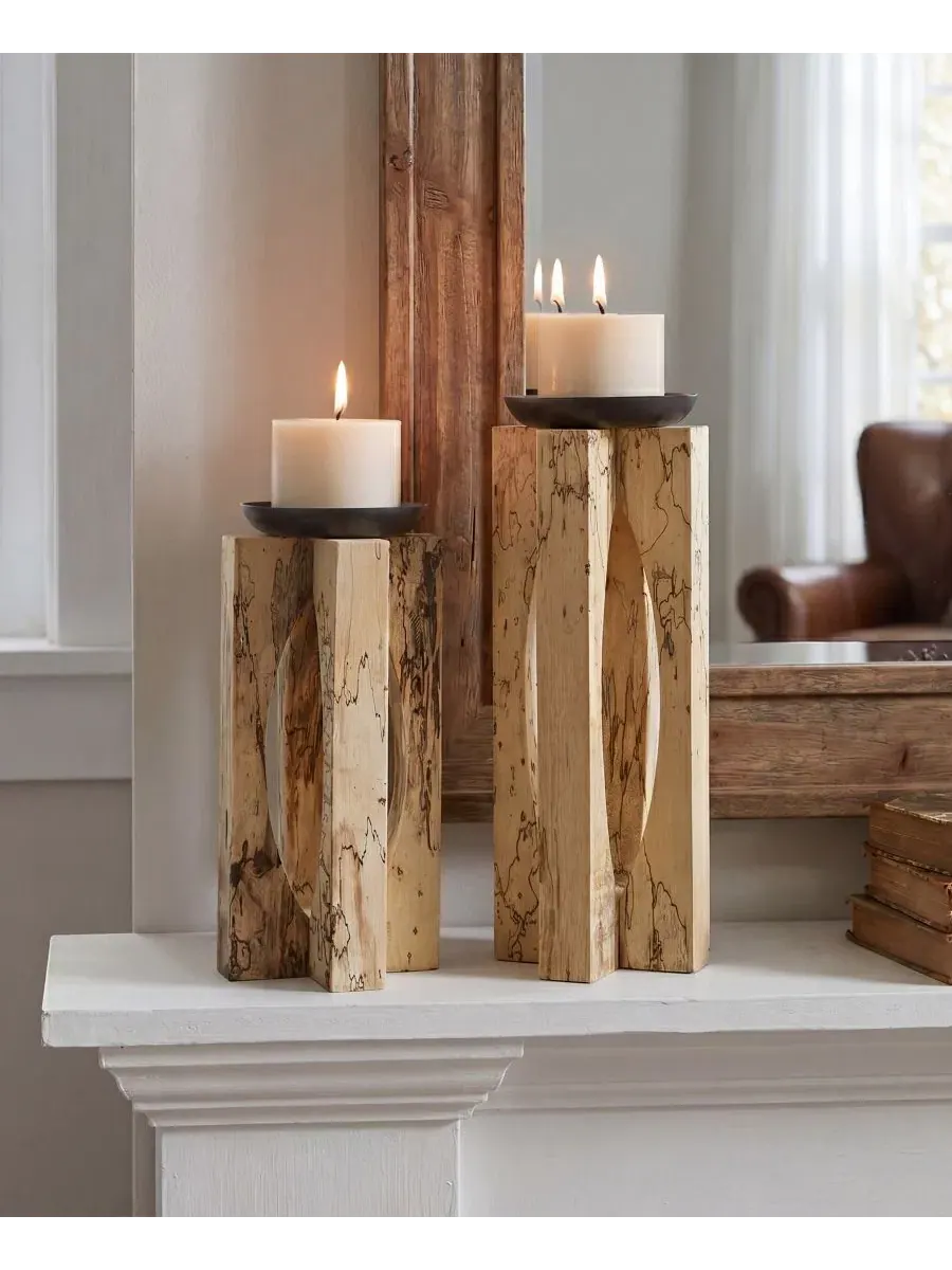 Набор подсвечников Ilva Candleholders Uttermost — изображение 3 из 5, коричневый