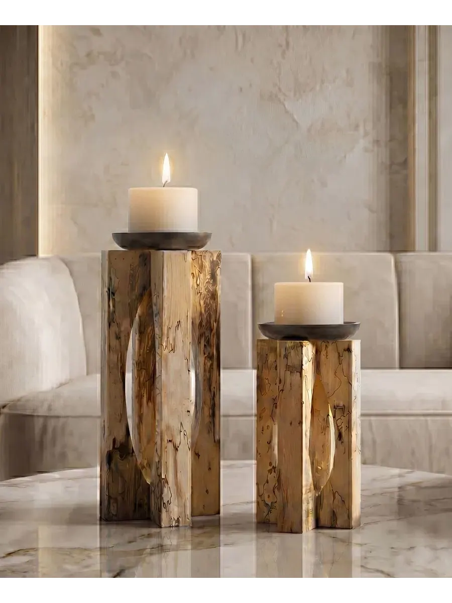 Набор подсвечников Ilva Candleholders Uttermost — изображение 5 из 5, коричневый