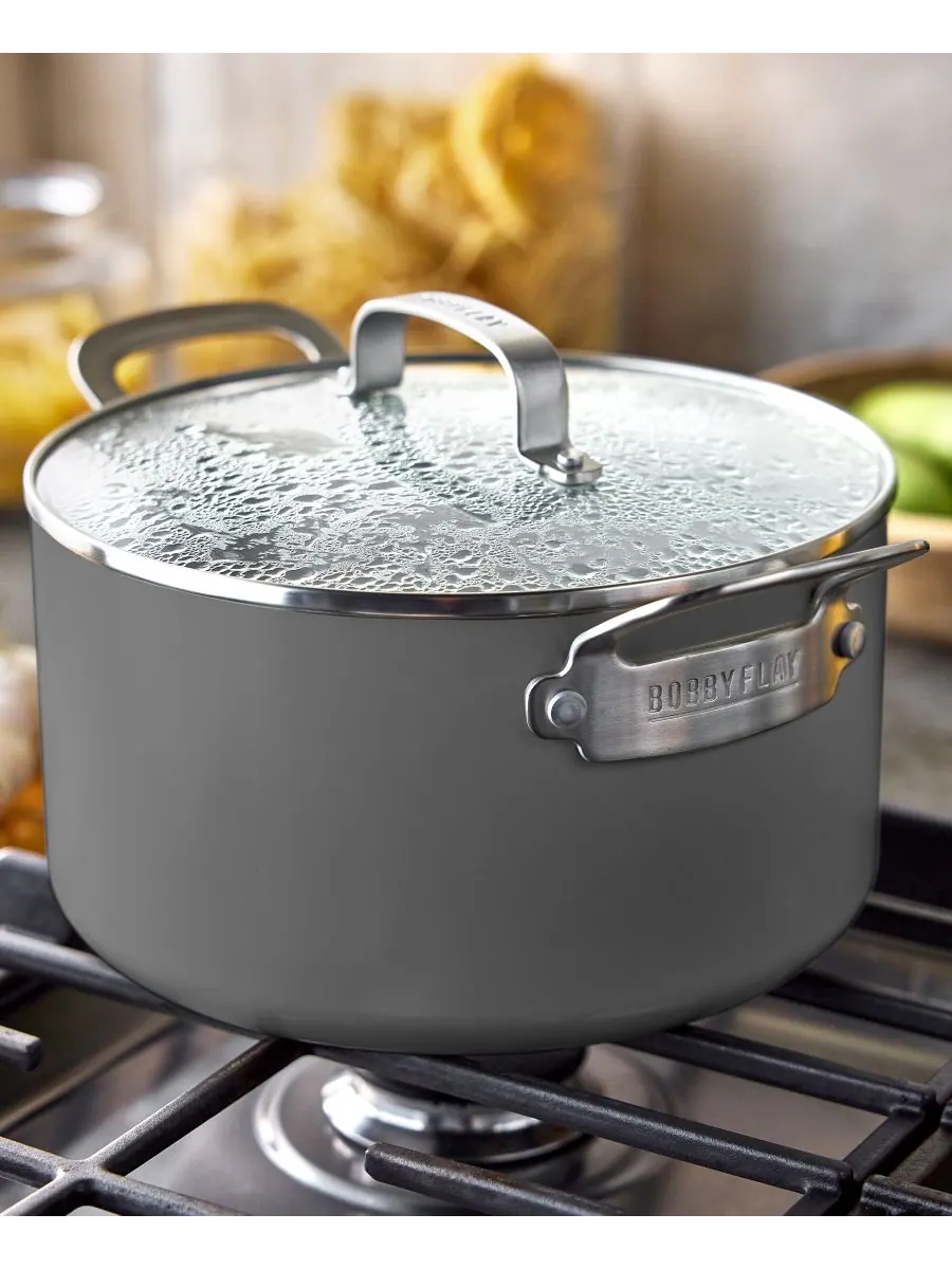 Кастрюля с крышкой GreenPan Bobby Flay, 5,7 л, 24 см — изображение 2 из 7, серый