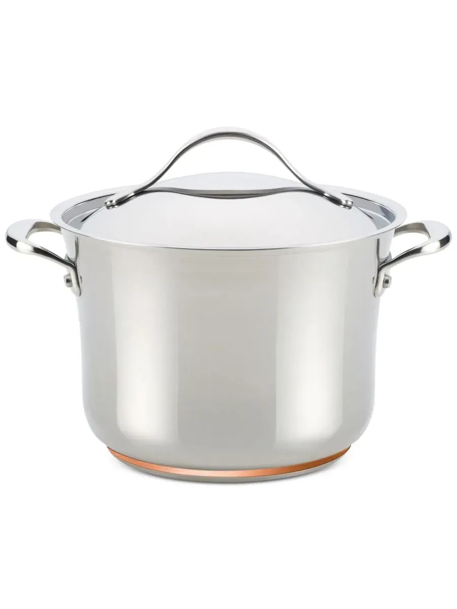 Кастрюля Nouvelle Copper из нержавеющей стали объемом 6 л с крышкой Anolon, нержавеющая сталь