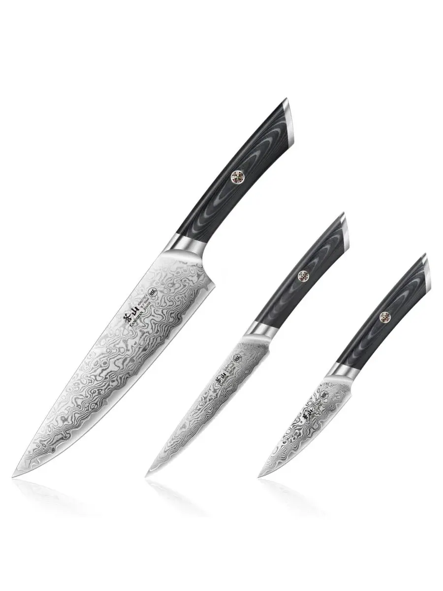 Стартовый набор из 3 ножей Kuro Series Steel Cangshan