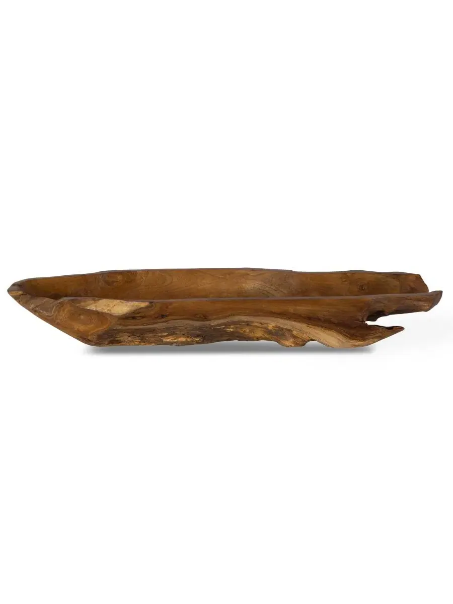 Чаша из тикового дерева в форме листа, 12 см Uttermost