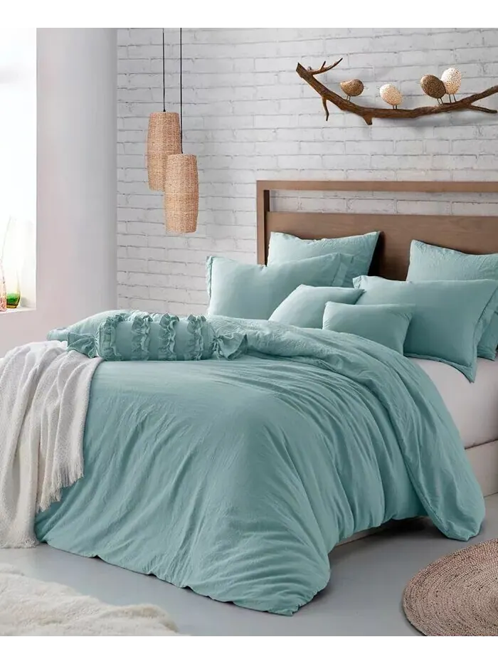 Мятый пододеяльник и накидки из микрофибры Cathay Home Inc. — изображение 6 из 6, бежевый