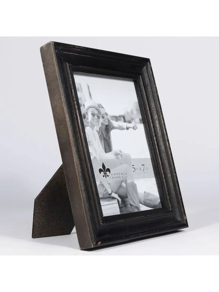 Lawrence Frames Фоторамка Durham из состаренного черного дерева - 5 x 7 дюймов — изображение 2 из 3, черный