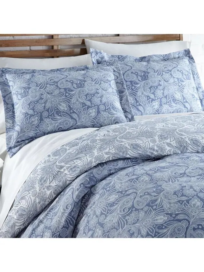 Идеальный пододеяльник и комплект с рисунком пейсли Southshore Fine Linens — изображение 4 из 5, тауп