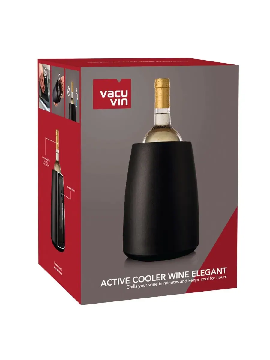 Элегантный активный охладитель для вина Vacu Vin — изображение 2 из 3, черный