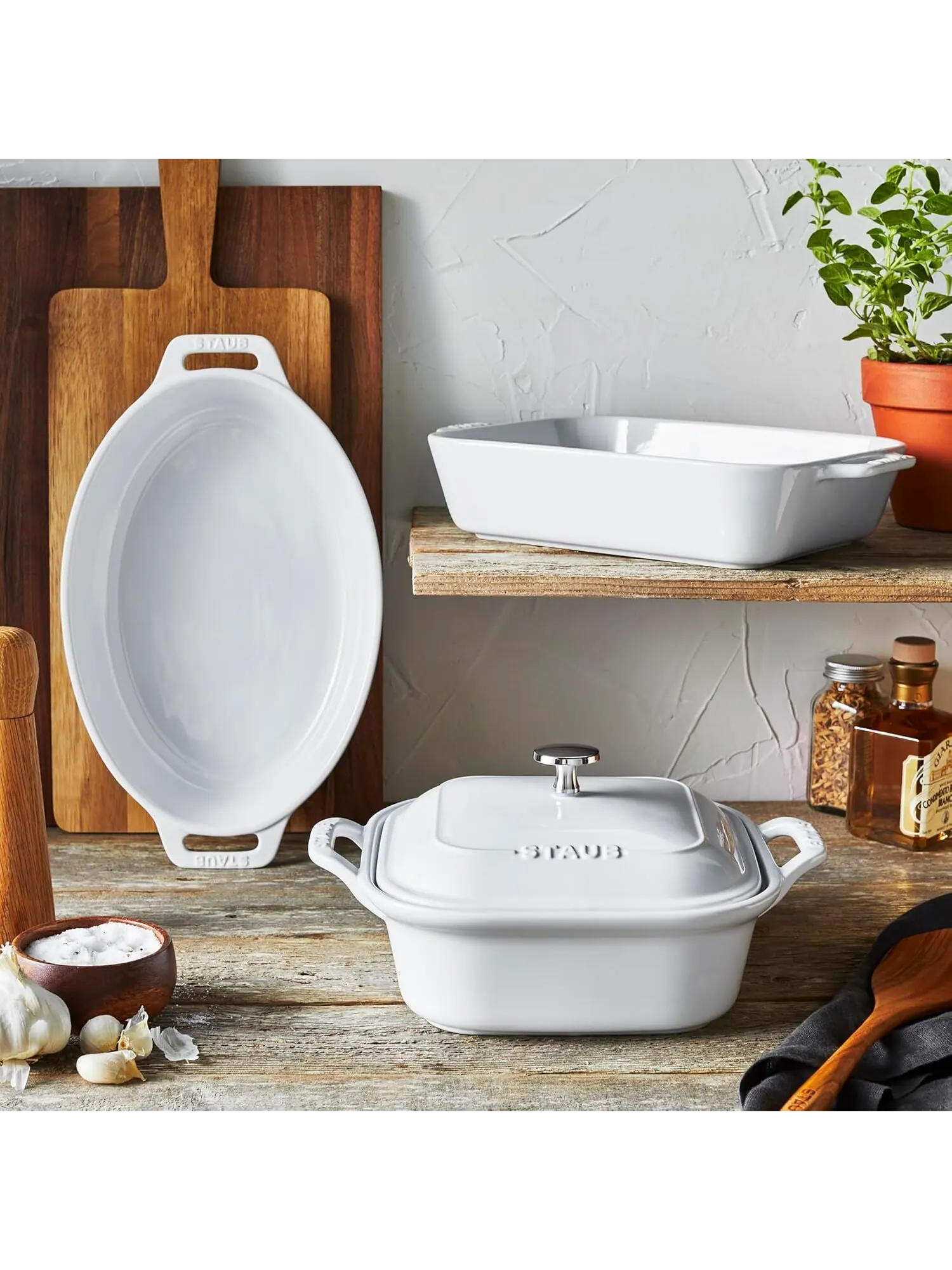 Набор форм для выпечки Staub Ceramic, 4 предмета — изображение 7 из 8, белый