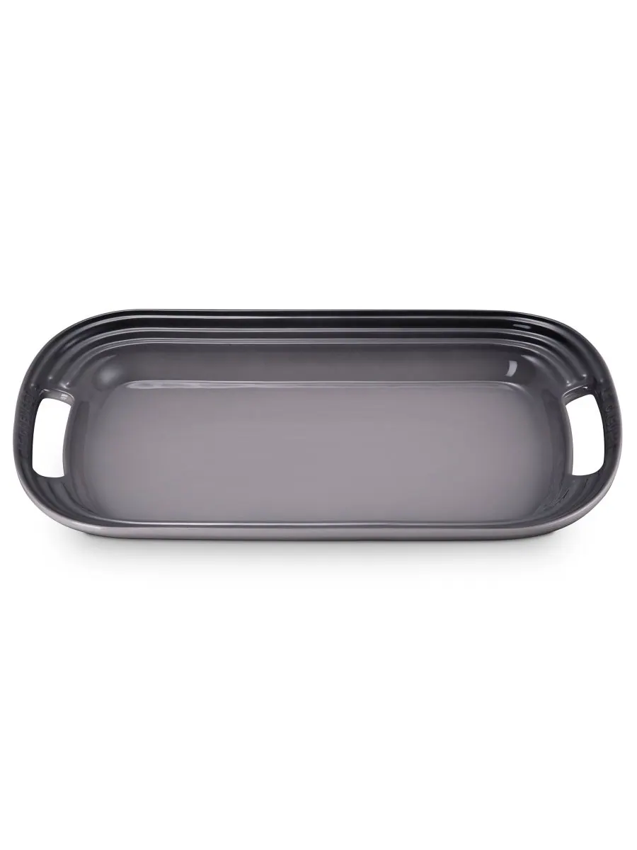 Сервировочное блюдо Le Creuset Stoneware, 35.6х19.3 см, устричный — изображение 4 из 7, устрица