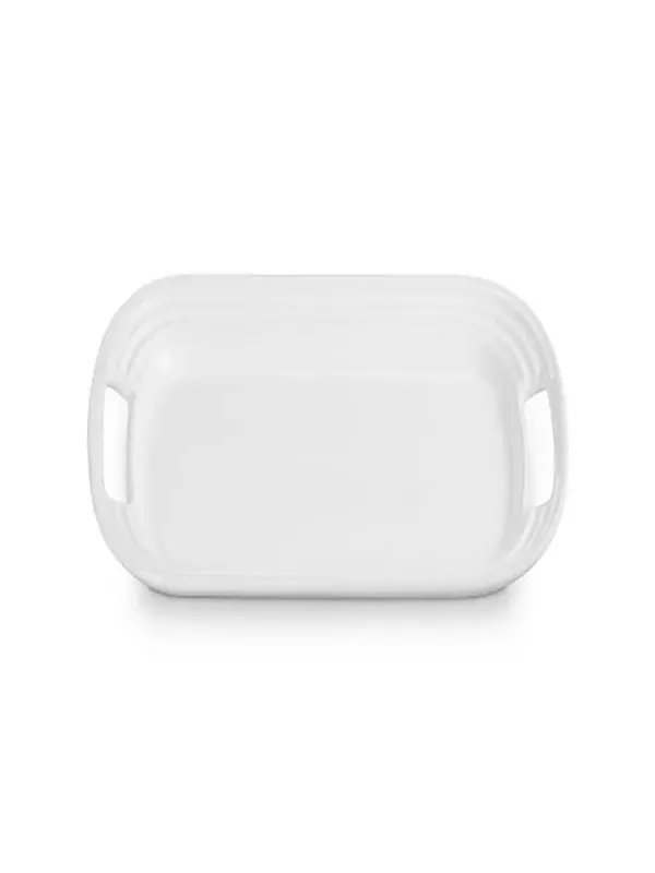 Сервировочное блюдо Le Creuset Stoneware, 35.6х19.3 см — изображение 2 из 4, белый