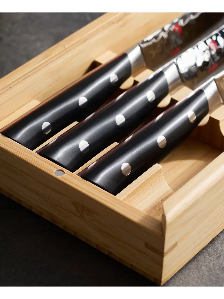 Набор стейковых ножей Hisho 4-piece с коробкой Miyabi — изображение 5 из 7, черный
