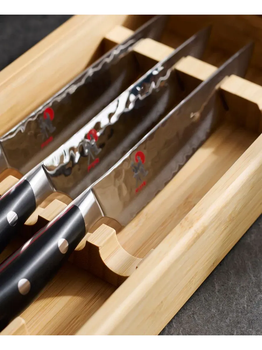 Набор стейковых ножей Hisho 4-piece с коробкой Miyabi — изображение 7 из 7, черный