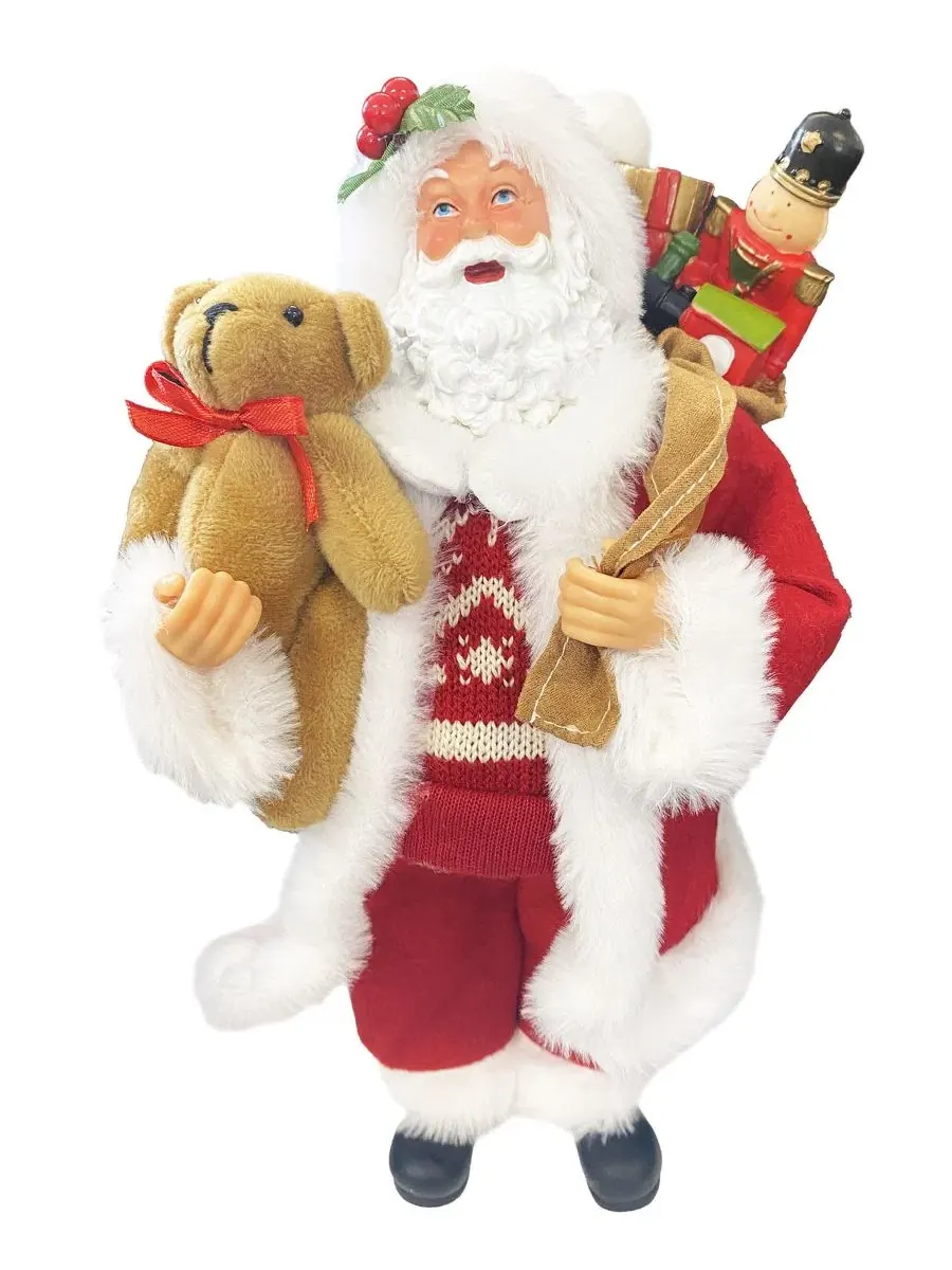Фигурка Санта-Клауса с подарками, 30 см Santa's Workshop — красный