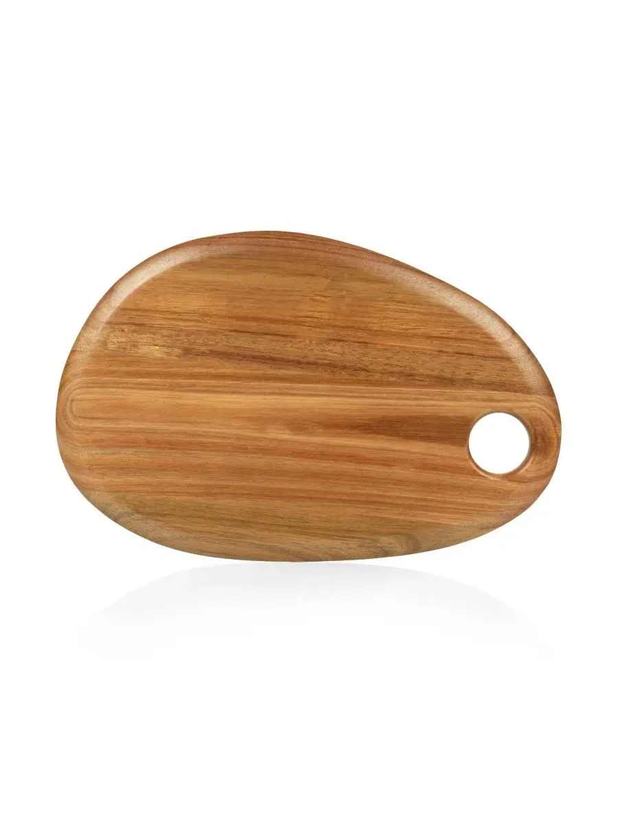 Доска разделочная из акации Pebble Shaped Acacia Serving Board Toscana
