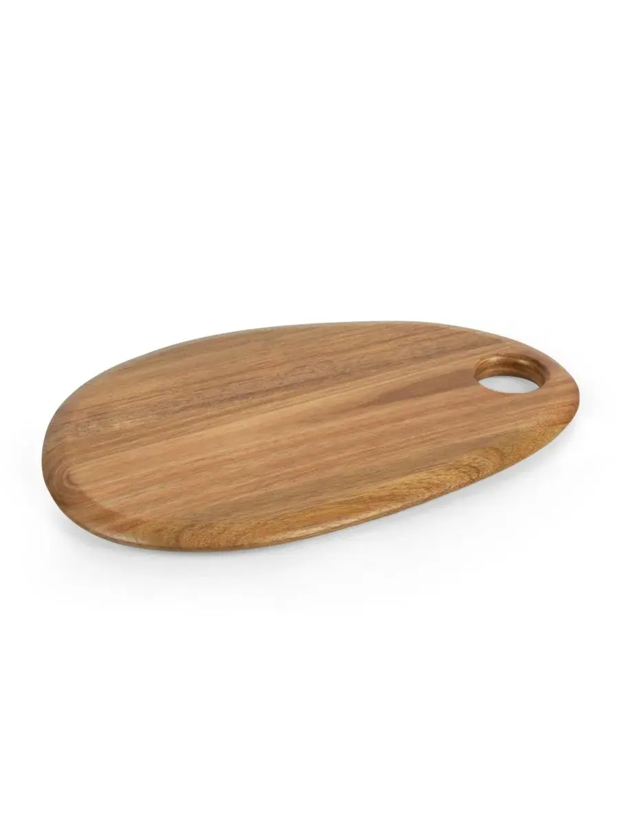 Доска разделочная из акации Pebble Shaped Acacia Serving Board Toscana — изображение 2 из 6, коричневый