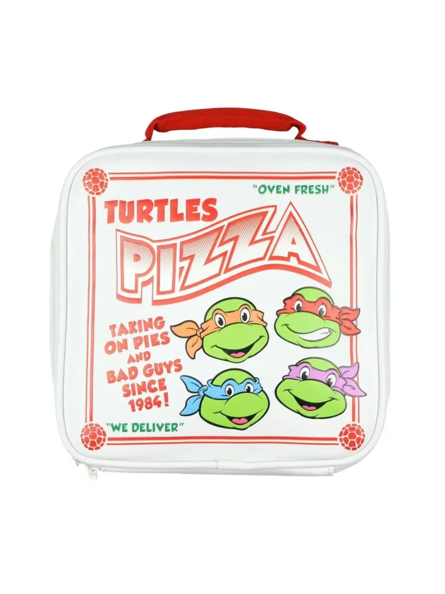 Ланч-бокс Nickelodeon Oven Fresh Turtles Pizza Box Lunch Bag Tote Teenage Mutant Ninja Turtles — изображение 2 из 3, белый