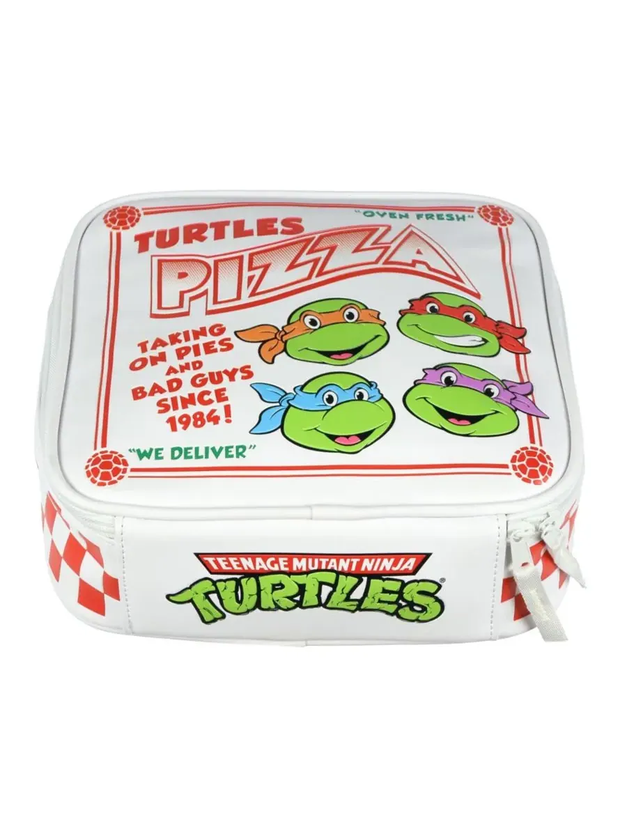 Ланч-бокс Nickelodeon Oven Fresh Turtles Pizza Box Lunch Bag Tote Teenage Mutant Ninja Turtles — изображение 3 из 3, белый