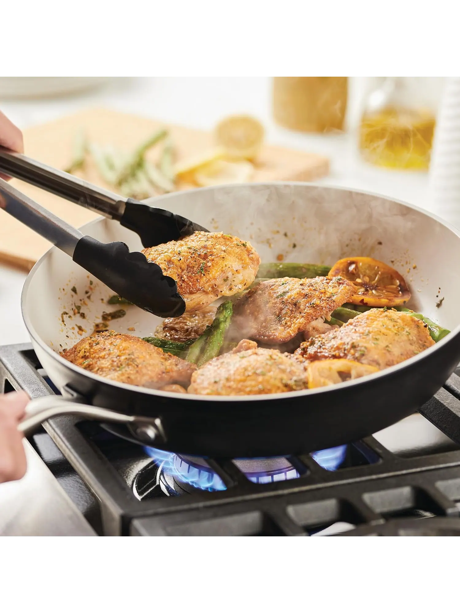 Сковорода KitchenAid Hard-Anodized Ceramic Nonstick, 25 см — изображение 5 из 8, черный