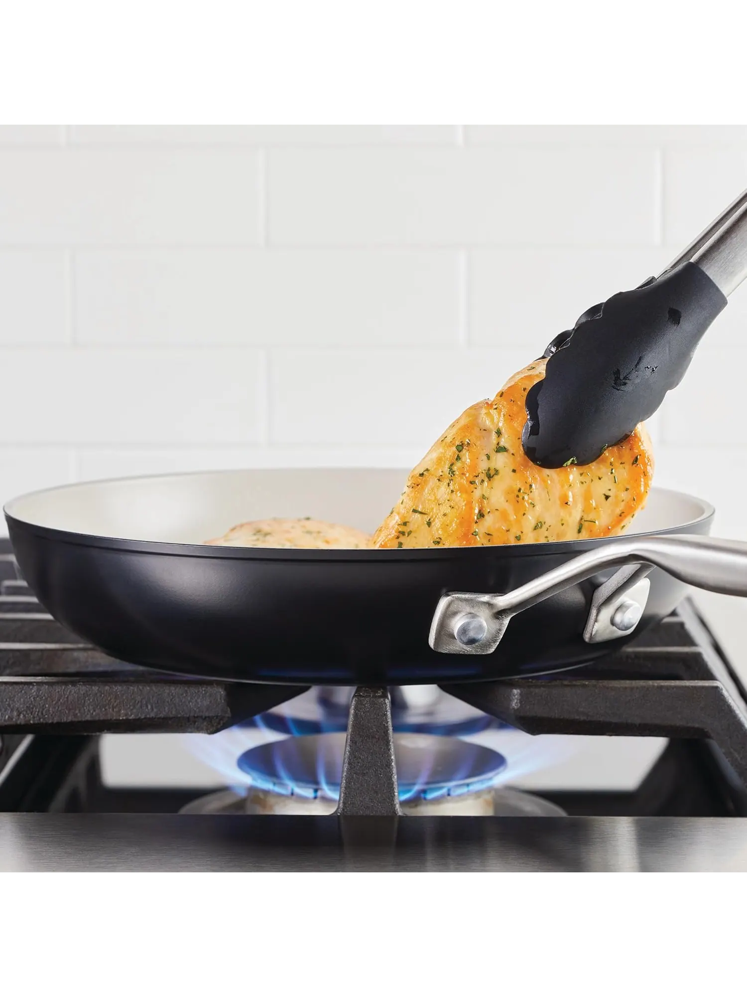 Сковорода KitchenAid Hard-Anodized Ceramic Nonstick, 25 см — изображение 6 из 8, черный