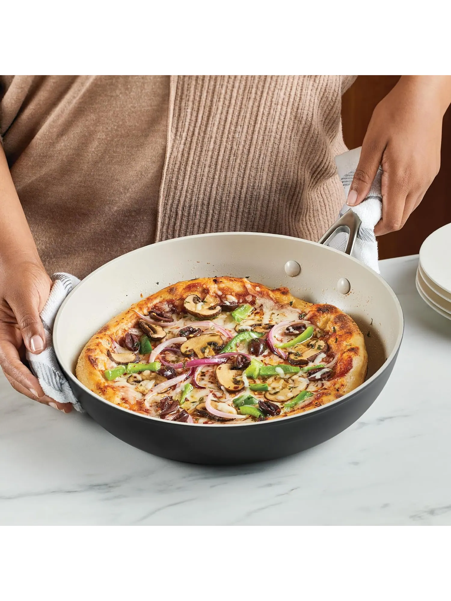 Сковорода KitchenAid Hard-Anodized Ceramic Nonstick, 25 см — изображение 8 из 8, черный