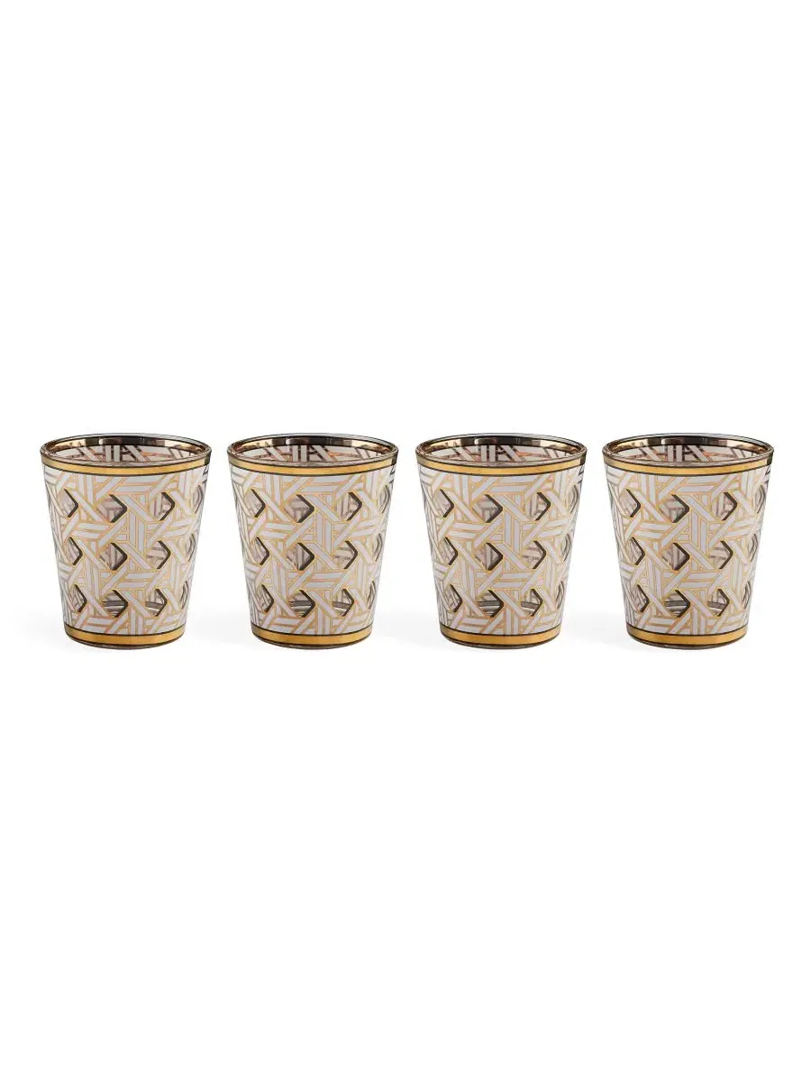 Набор из 4 стаканов Basketweave Jonathan Adler — мульти