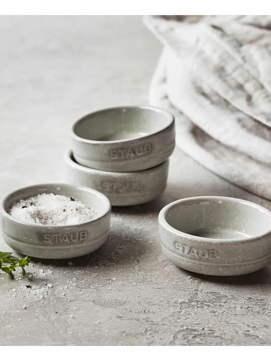 Набор мини пиал Staub Ceramic, 4 предмета, 8 см, 0.05 л — изображение 5 из 8, белый