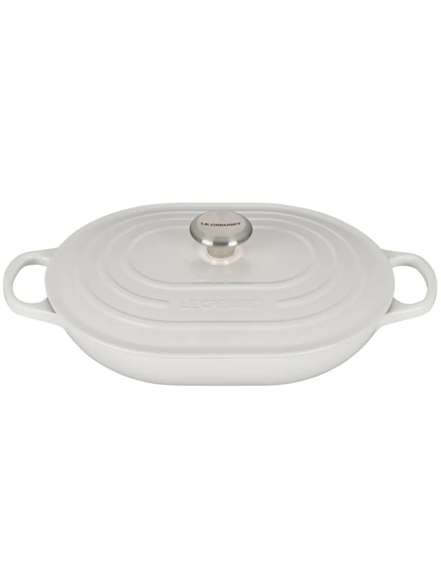 Сотейник овальный Le Creuset Signature, 3,4 л, 31 см — изображение 1 из 5, белый