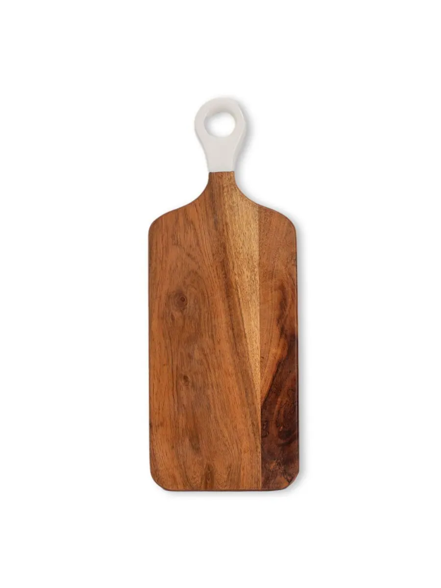 Доска для закусок из акации Wood Plus White Collection, прямоугольная Jeanne Fitz