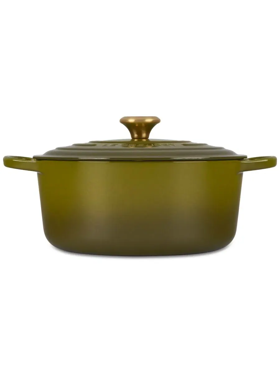 Кастрюля-жаровня эмалированная из чугуна 6.9 л Le Creuset — изображение 2 из 3, оливковый