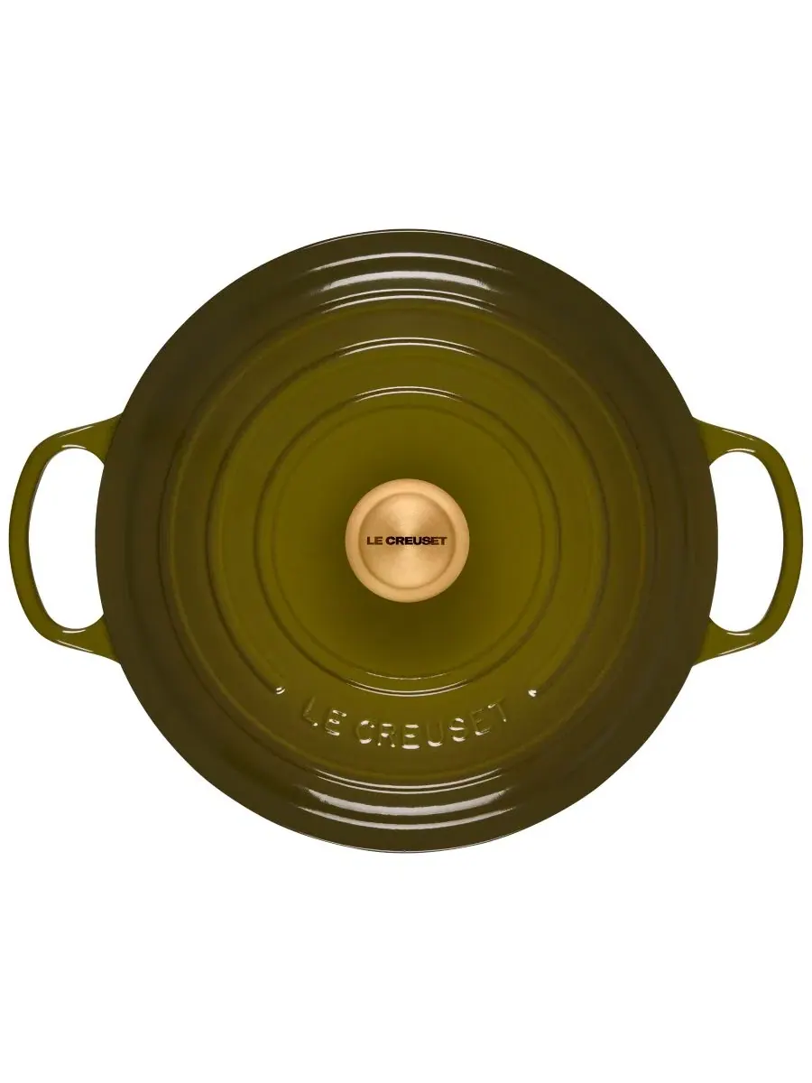 Кастрюля-жаровня эмалированная из чугуна 6.9 л Le Creuset — изображение 3 из 3, оливковый