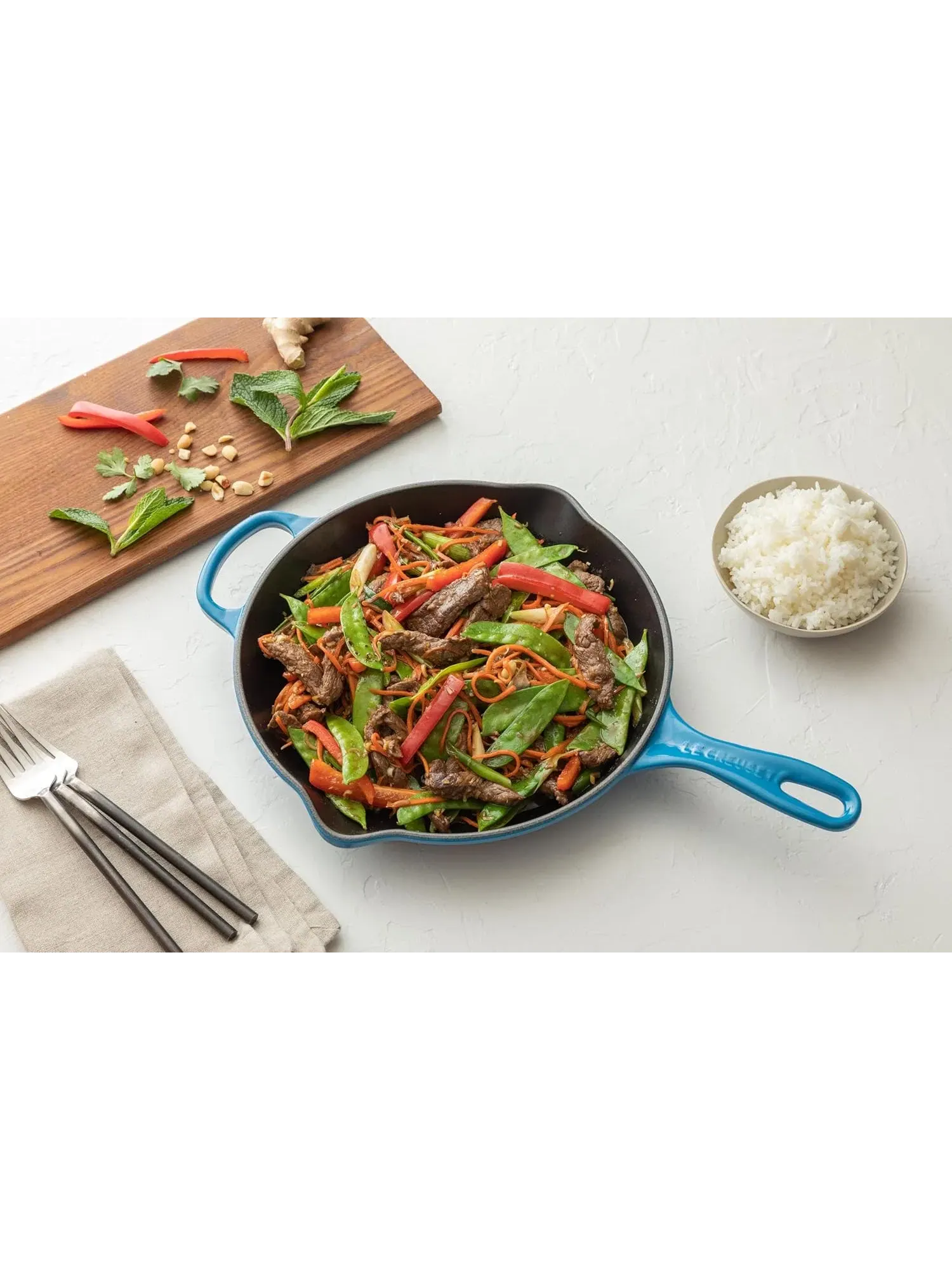 Набор чугунной эмалированной посуды Le Creuset Signature, 9 предметов — изображение 18 из 18, ярко-синий