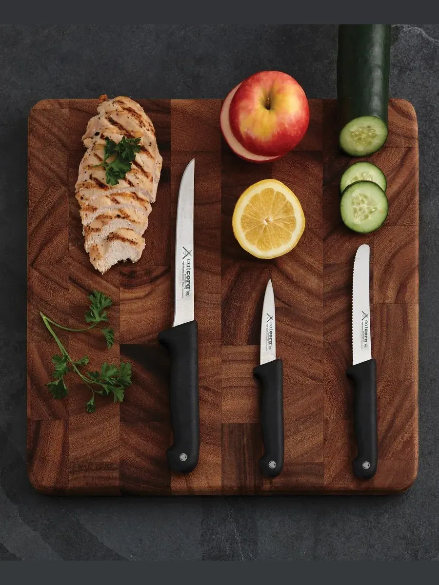 Нож для разделки мяса Cutlery-Pro 15 см с мягкой рукояткой Cat Cora — изображение 2 из 3, черный серебристый